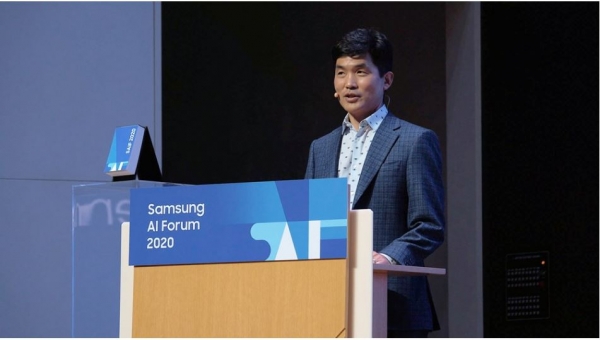 ‘삼성 AI 포럼 2020’에서 기조연설을 하고 있는 삼성리서치 승현준 소장(사장) [삼성전자 제공]