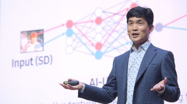 ‘삼성 AI 포럼 2020’에서 기조연설을 하고 있는 삼성리서치 승현준 소장(사장) [삼성전자 제공]