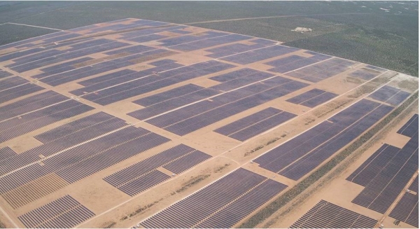 한화에너지(174파워글로벌)가 개발해 운영 중인 미국 텍사스주 Oberon 1A(194MW) 태양광발전소 전경 [한화에너지 제공]