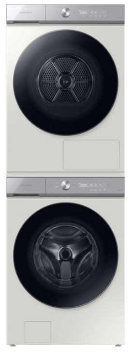 뉴 그랑데 AI 세탁기(하단)·건조기(상단) 제품사진(그레이지 색상) [삼성전자 제공]