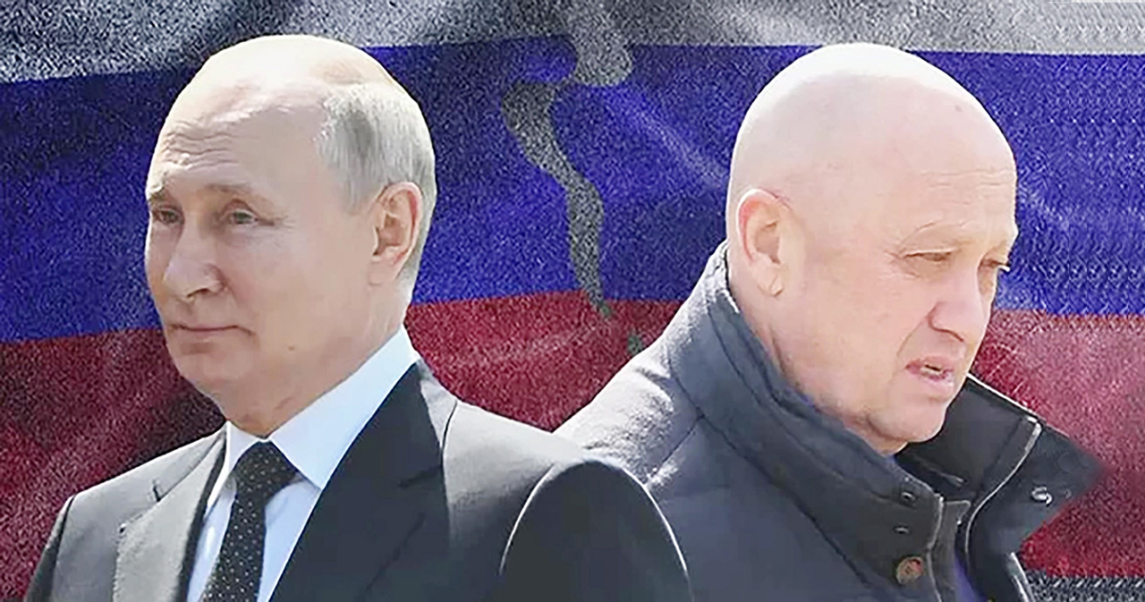 푸틴 러시아 대통령(왼쪽)과 프리고진 바그너그룹 수장