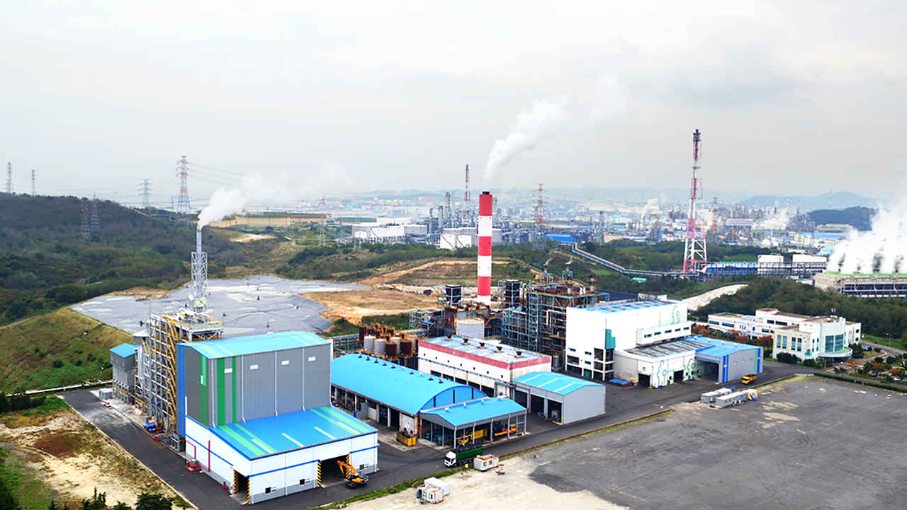 한국자원순환에너지공제조합 조합원사인 산업폐기물 소각장 전경